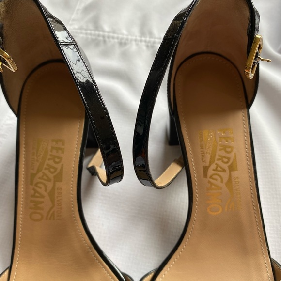 Salvatore Ferragamo Gavin’s Black Patent Leather Heels - Picture 5 of 9